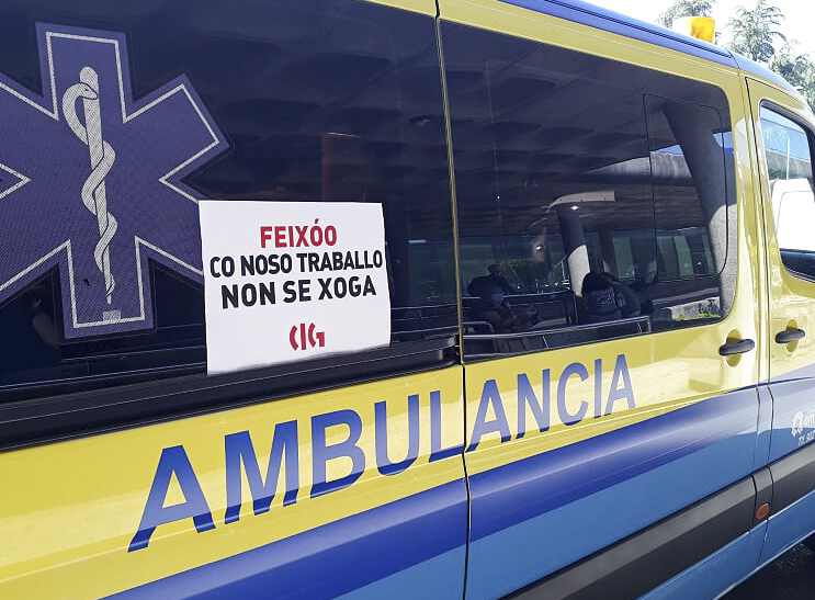 Persoal Das Ambulancias De Santiago E Do Barbanza Mobil Zase Contra A